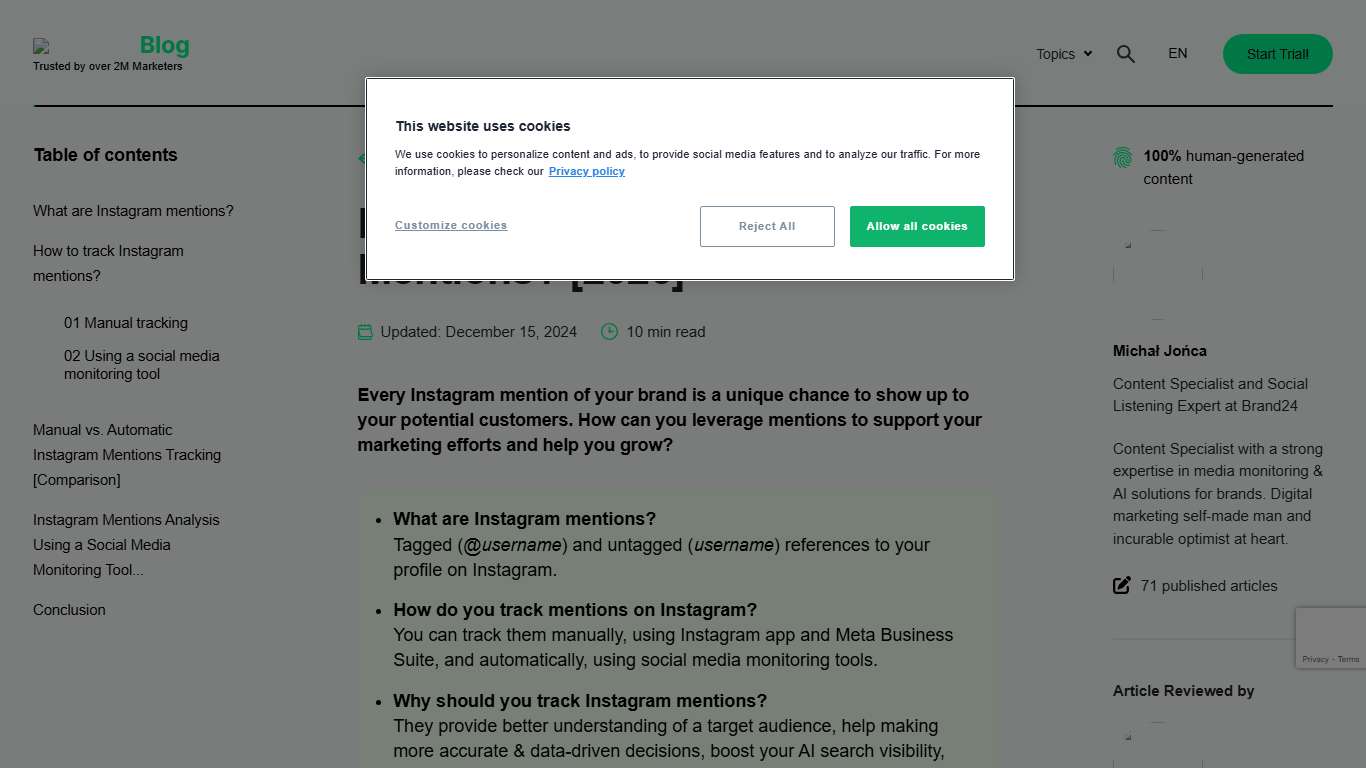 How to Track Instagram Mentions? [2026] Brand24